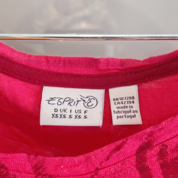 Red Zebra Print Women Top - Picture 2 of 3